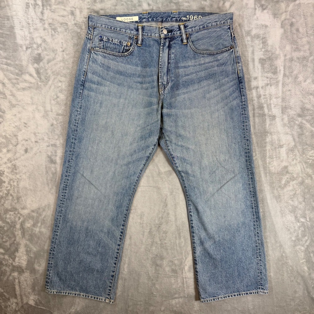 Gap 1969 Loose Fit Jeans Men's Size 36x30 Light Wash Blue Cotton